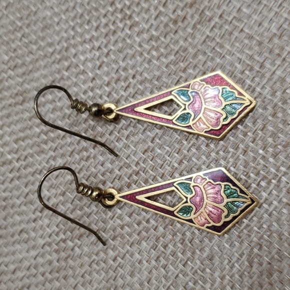 Cloisonne Earrings - Picture 1 of 3